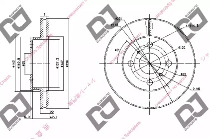 Тормозной диск DJ PARTS BD1094